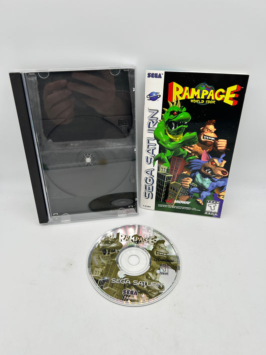PiXEL-RETRO.COM : SEGA SATURN COMPLETE (CIB) GAME BOX INSTRUCTION MANUAL NTSC RAMPAGE WORLD TOUR