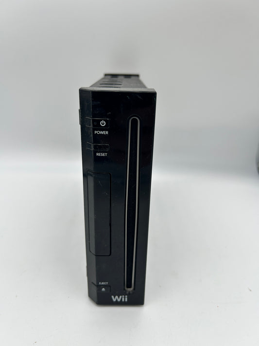 PiXEL-RETRO.COM : NINTENDO MINI WII ORIGINAL BLACK CONSOLE CONTROLLER, POWER SUPPLY, RCA CABLE, SENSOR NTSC RVL-001 USA 