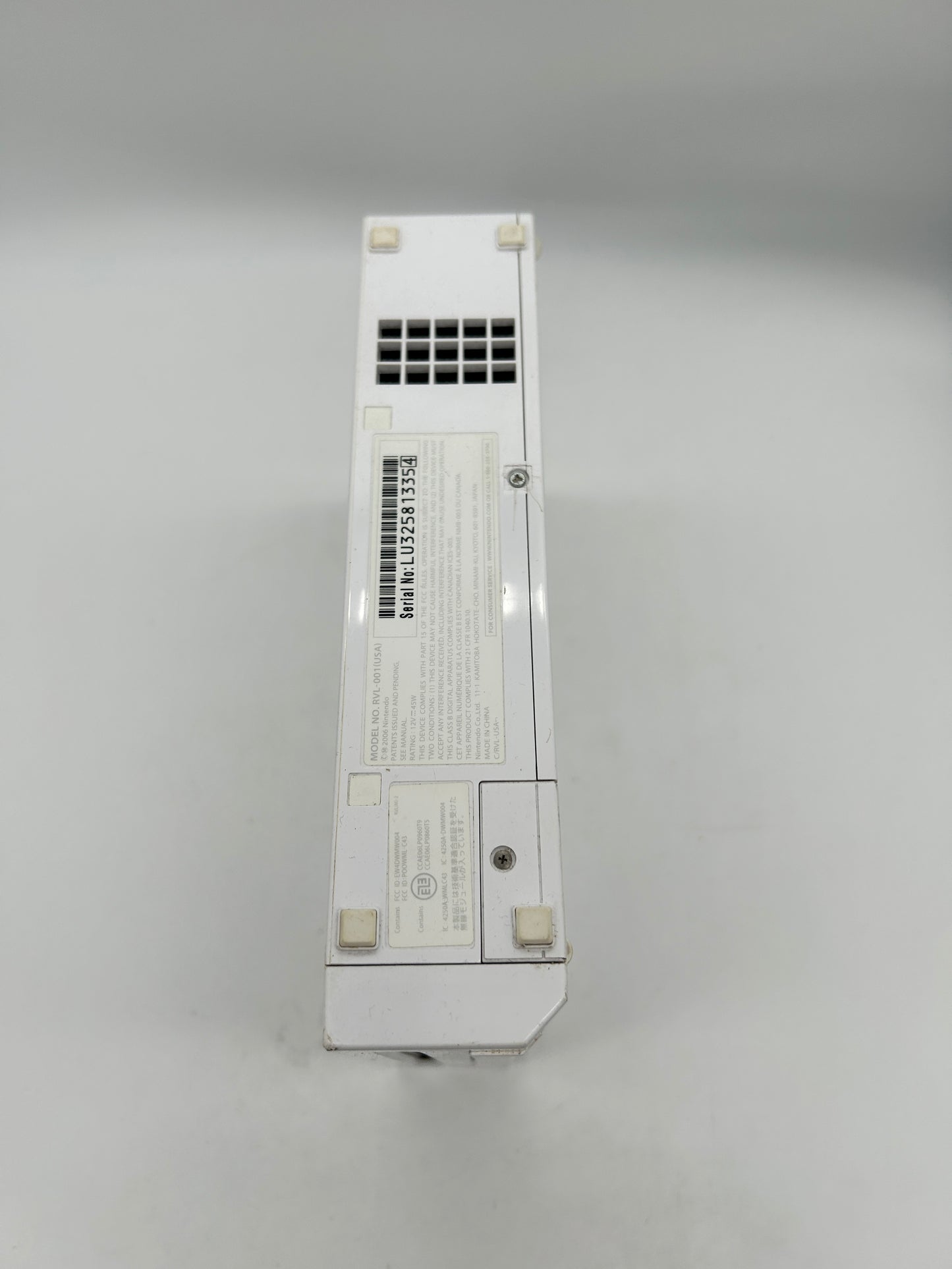 NiNTENDO Wii CONSOLE | MODEL BLANCHE RVL-001 (USA)