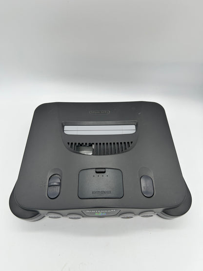 PiXEL-RETRO.COM : NINTENDO 64 ORIGINAL CHARCOAL GRAY CONSOLE CONTROLLER, POWER SUPPLY, RCA CABLE NTSC