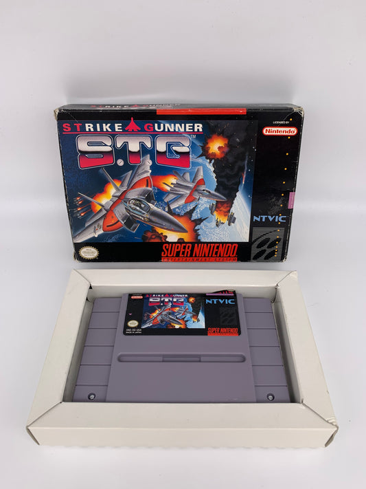 PiXEL-RETRO.COM : SUPER NINTENDO NES (SNES) COMPLET CIB BOX GAME NTSC STRIKE GUNNER STG