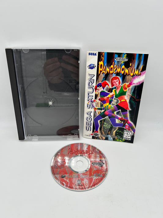 PiXEL-RETRO.COM : SEGA SATURN COMPLETE (CIB) GAME BOX INSTRUCTION MANUAL NTSC PANDEMONIUM