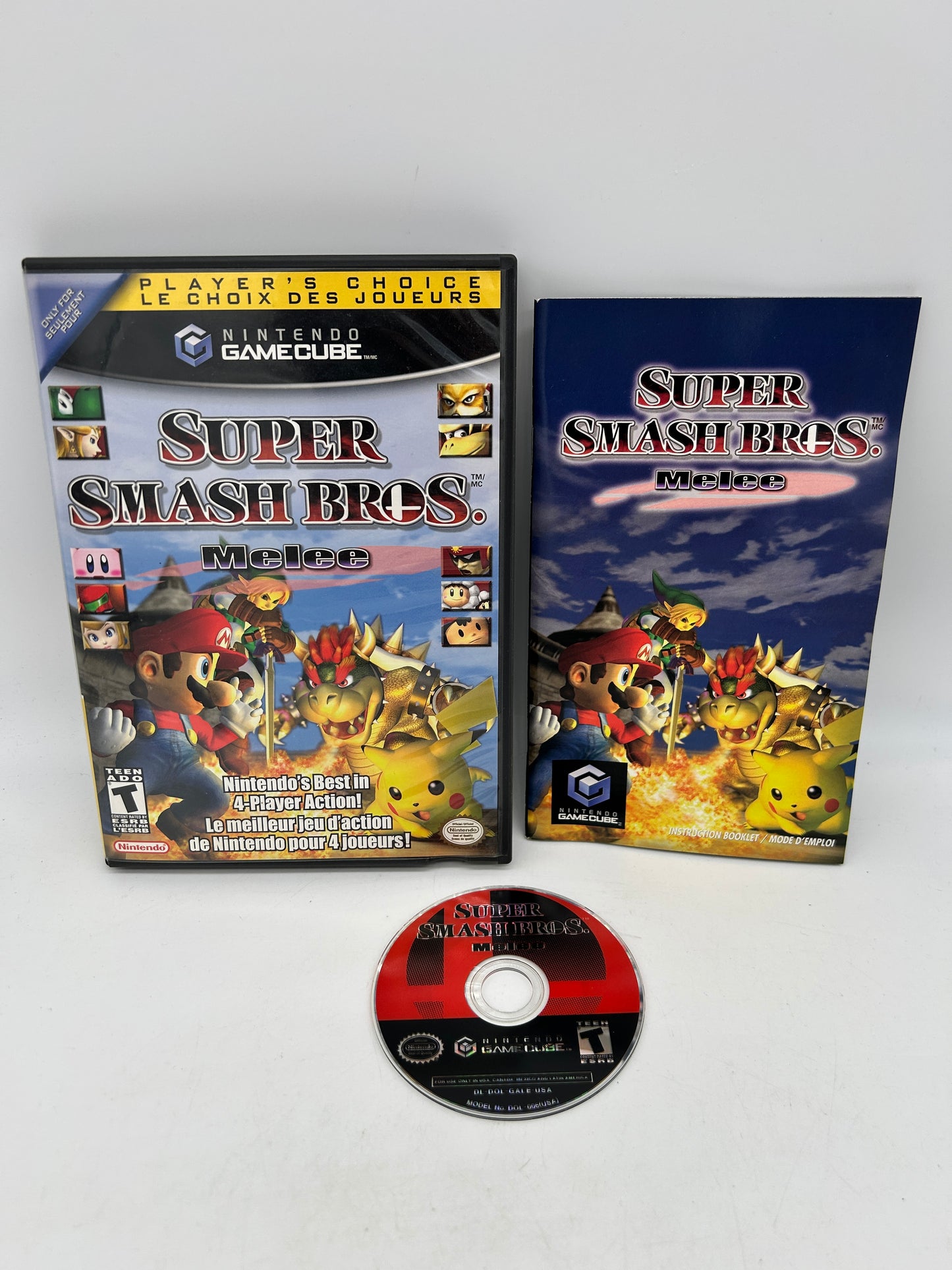 PiXEL-RETRO.COM : NINTENDO GAMECUBE COMPLETE CIB BOX MANUAL GAME NTSC SUPER SMASH BROS. MELEE