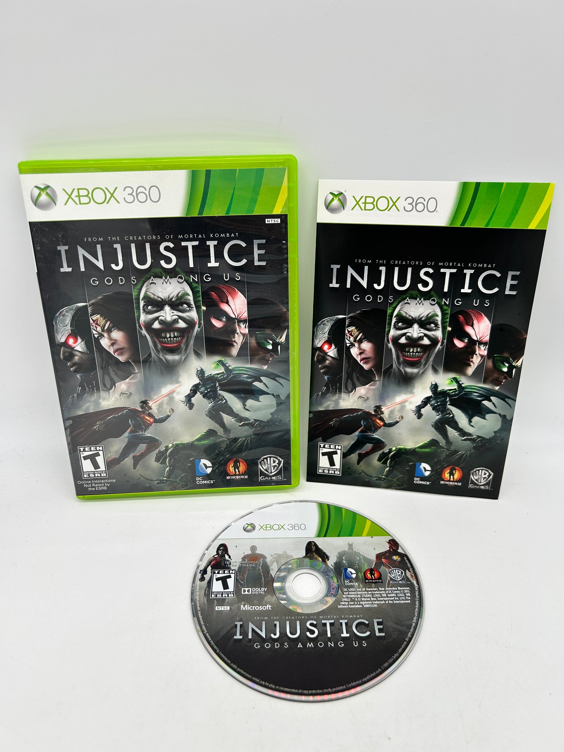 PiXEL-RETRO.COM : MICROSOFT XBOX 360 COMPLETE CIB BOX MANUAL GAME NTSC INJUSTICE GODS AMONG US