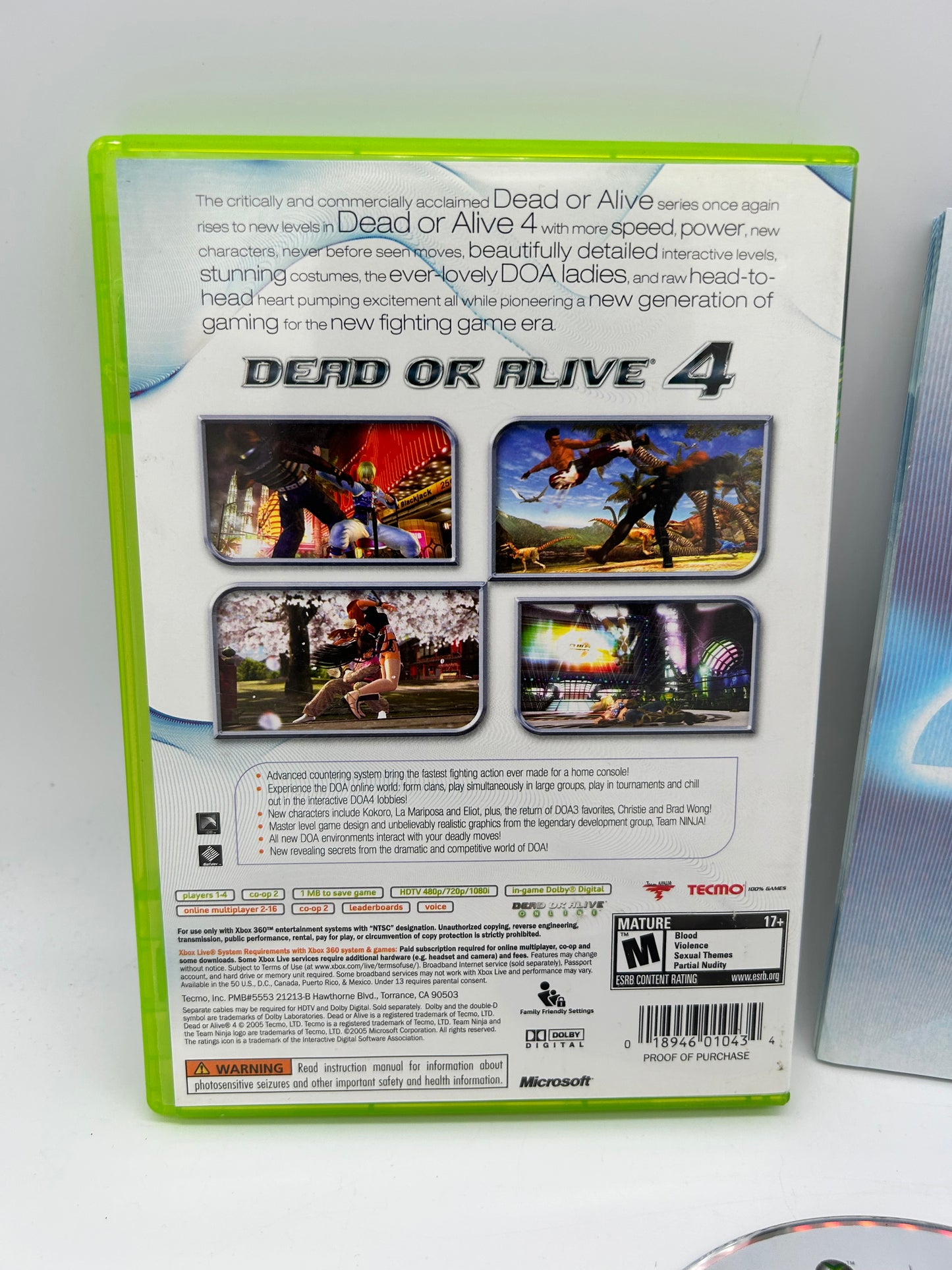 MiCROSOFT XBOX 360 | DEAD OR ALiVE 4