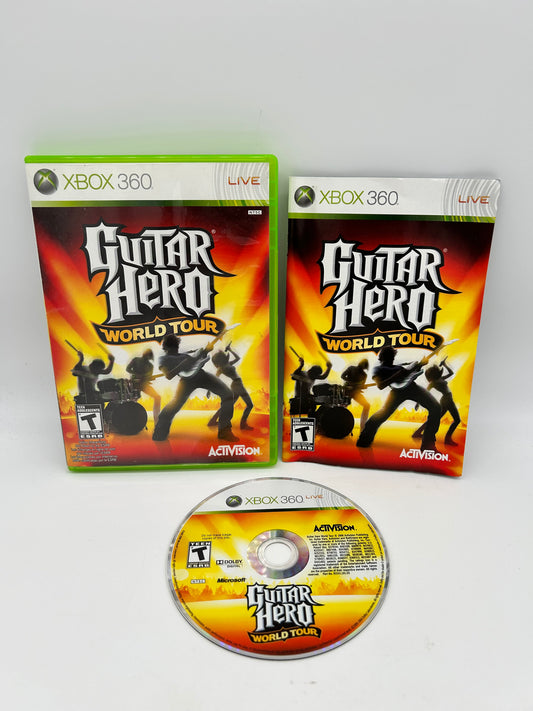 PiXEL-RETRO.COM : MICROSOFT XBOX 360 COMPLETE CIB BOX MANUAL GAME NTSC GUITAR HERO WORLD TOUR