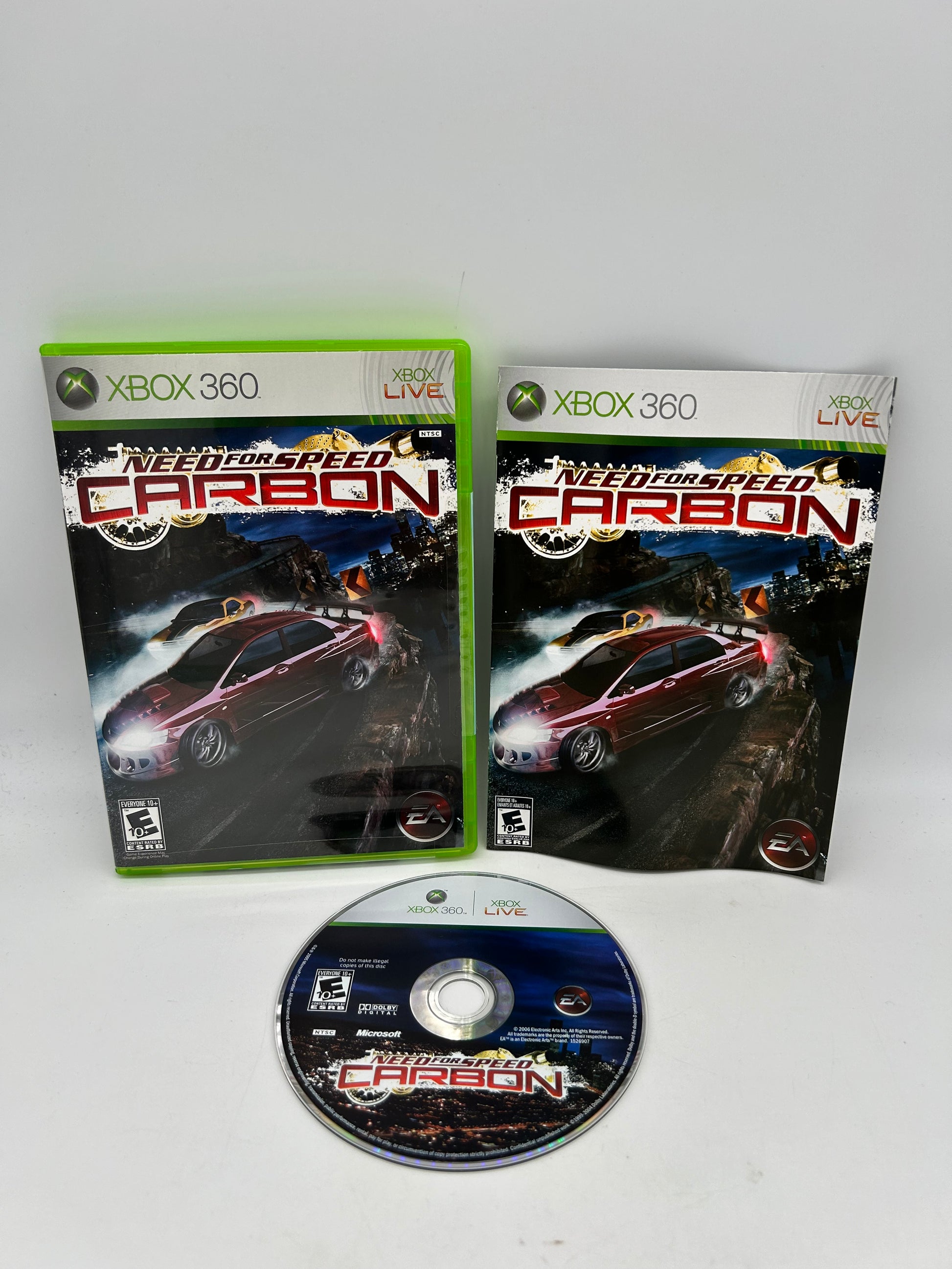 PiXEL-RETRO.COM : MICROSOFT XBOX 360 COMPLETE CIB BOX MANUAL GAME NTSC NEED FOR SPEED CARBON