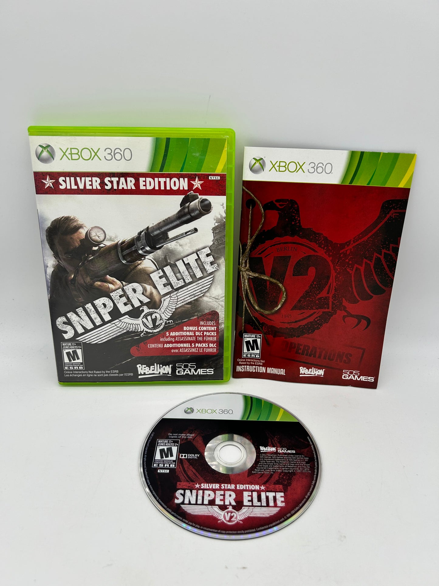 PiXEL-RETRO.COM : MICROSOFT XBOX 360 COMPLETE CIB BOX MANUAL GAME NTSC SNIPER ELITE V2