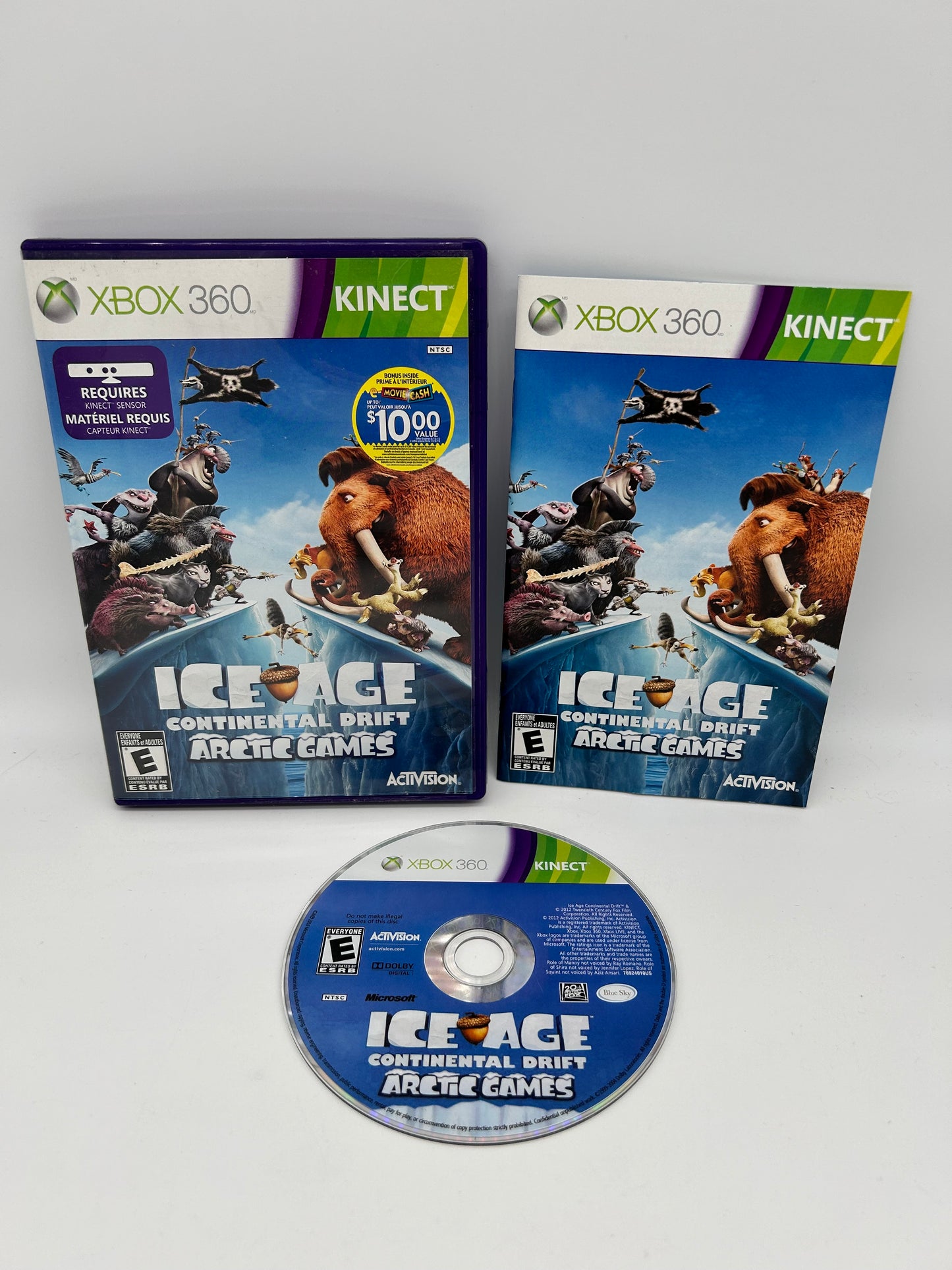PiXEL-RETRO.COM : MICROSOFT XBOX 360 COMPLETE CIB BOX MANUAL GAME NTSC ICE AGE CONTINENTAL DRIFT ARCTIC GAMES