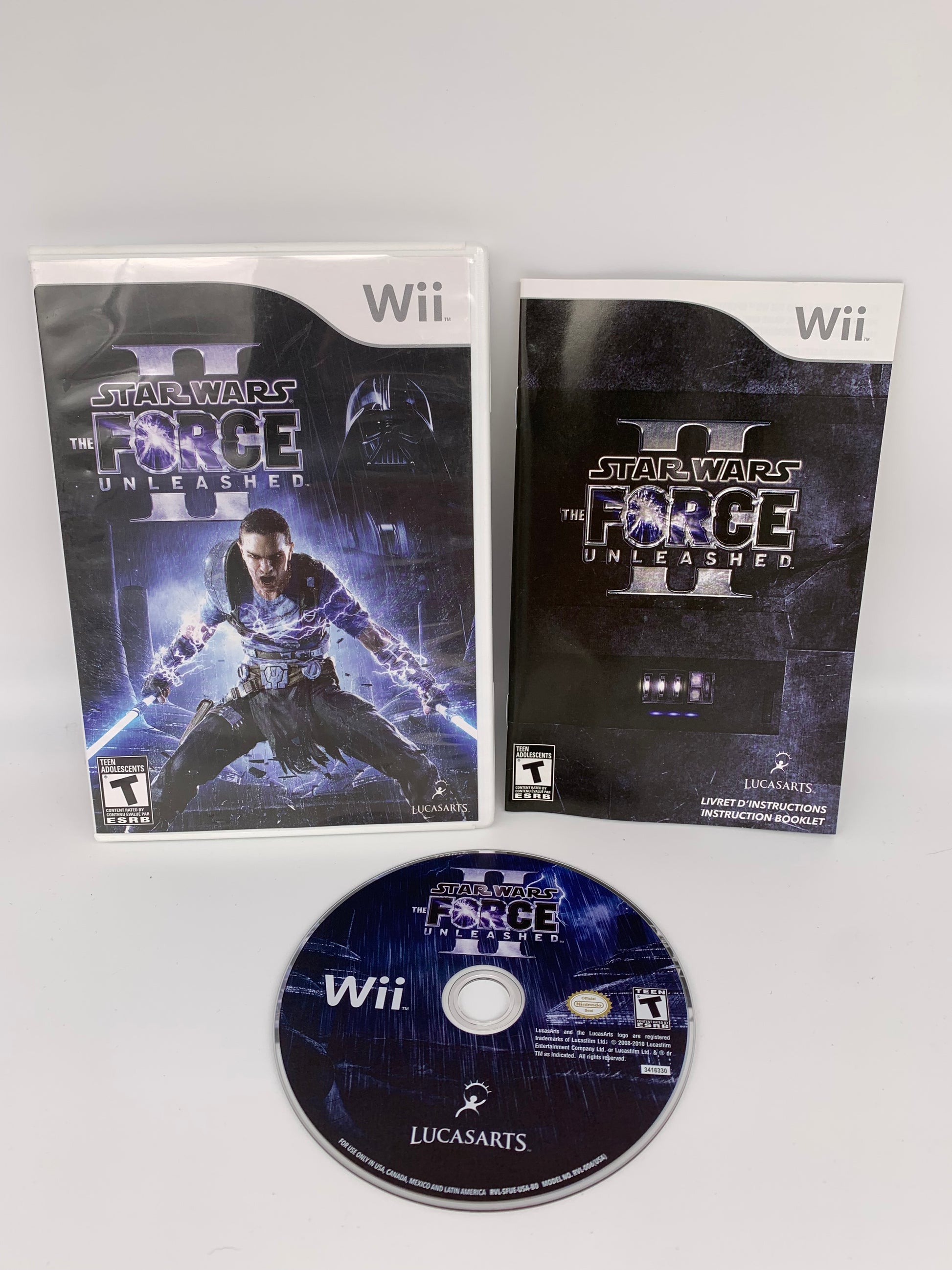 PiXEL-RETRO.COM : NINTENDO WII COMPLET CIB BOX MANUAL GAME NTSC STAR WARS THE FORCE UNLEASHED II 2