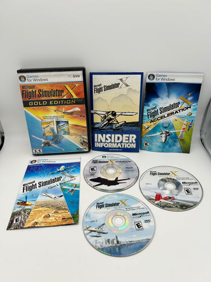 PiXEL-RETRO.COM : COMPUTER (PC) COMPLETE CIB BOX MANUAL GAME NTSC MICROSOFT FLIGHT SIMULATOR X GOLD EDITION