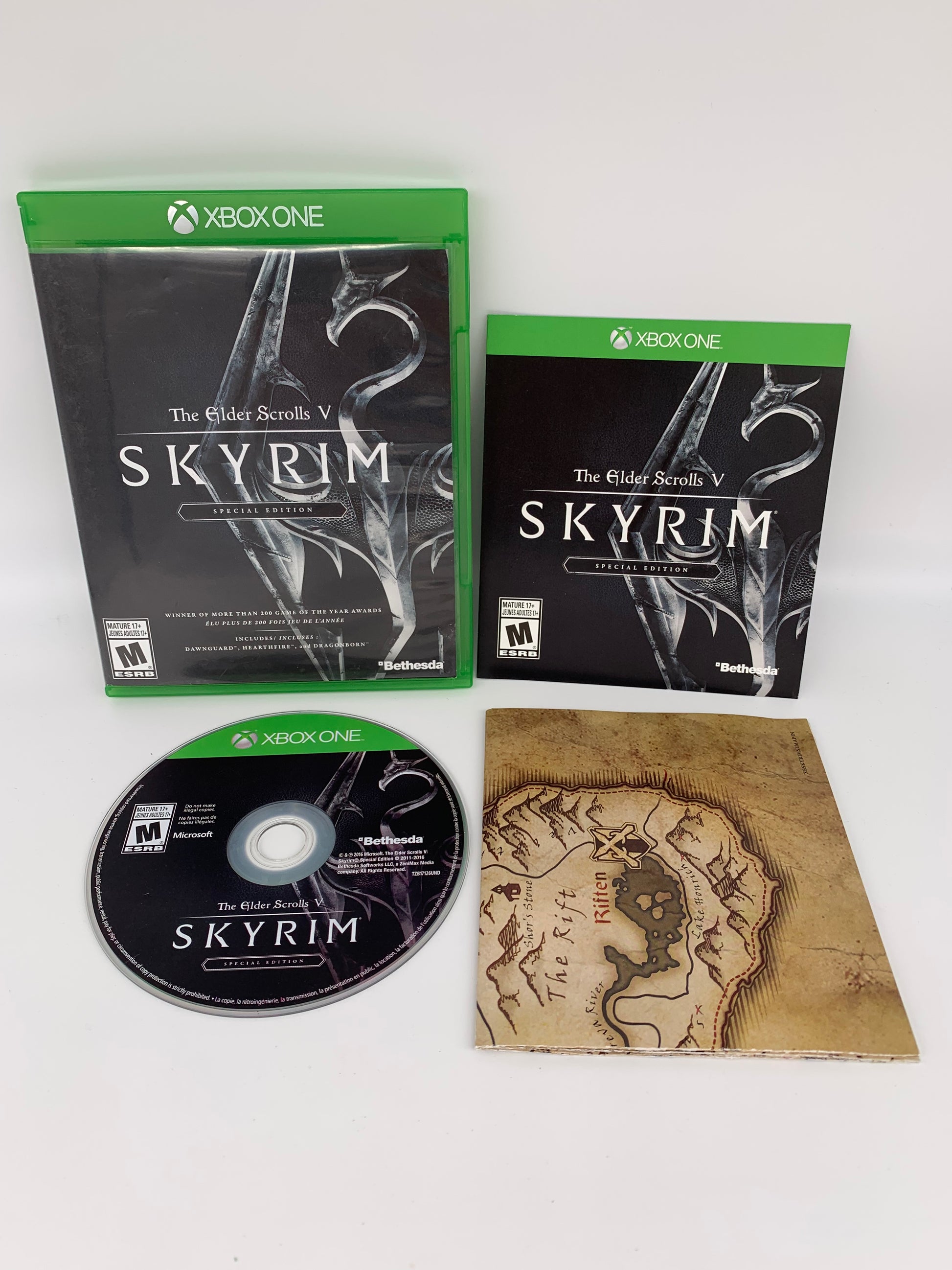 PiXEL-RETRO.COM : MICROSOFT XBOX ONE COMPLETE CIB BOX MANUAL GAME NTSC THE ELDER SCROLLS V SKYRIM