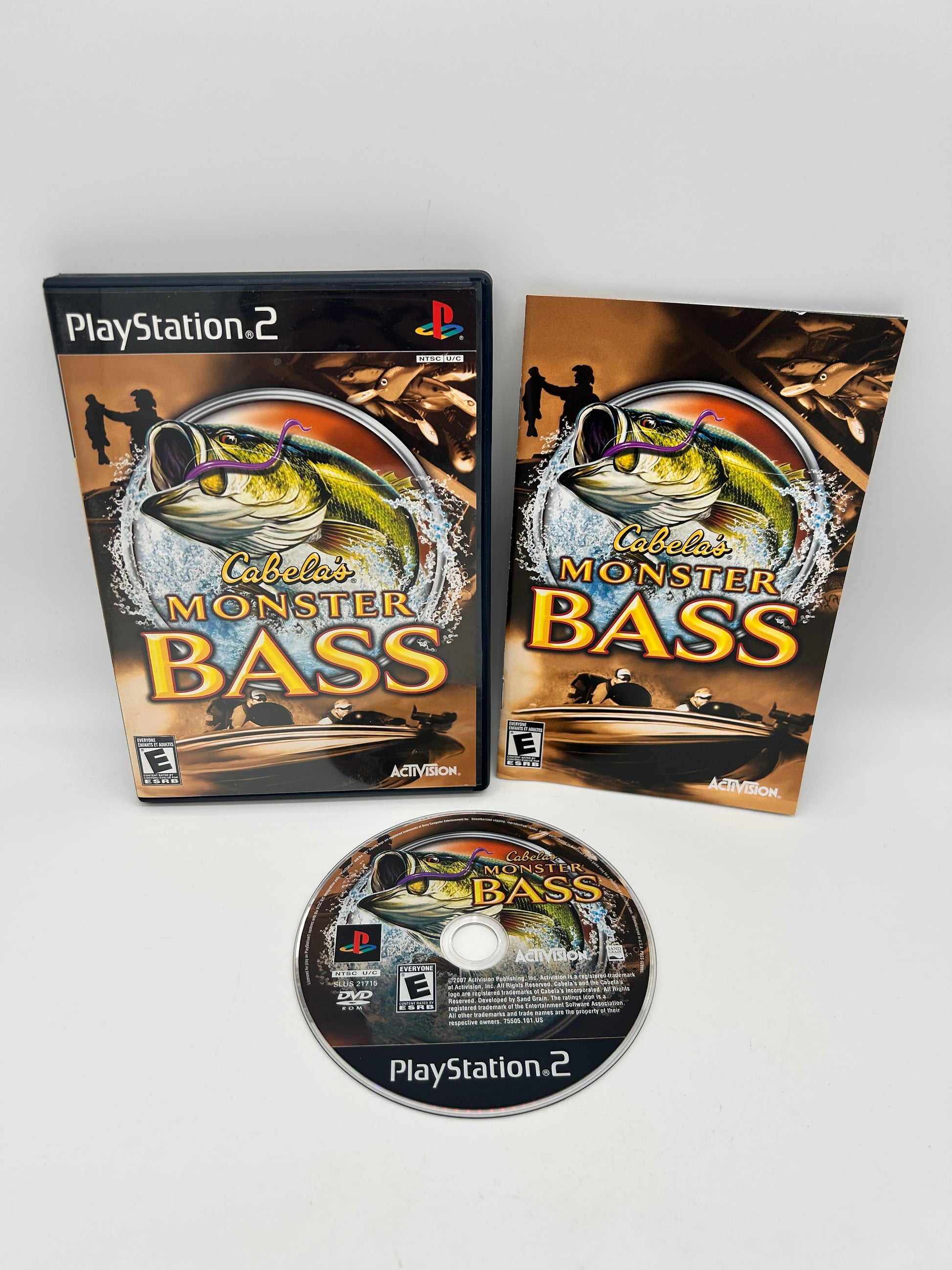 PiXEL-RETRO.COM : SONY PLAYSTATION 2 (PS2) COMPLET CIB BOX MANUAL GAME NTSC CABELA'S MONSTER BASS