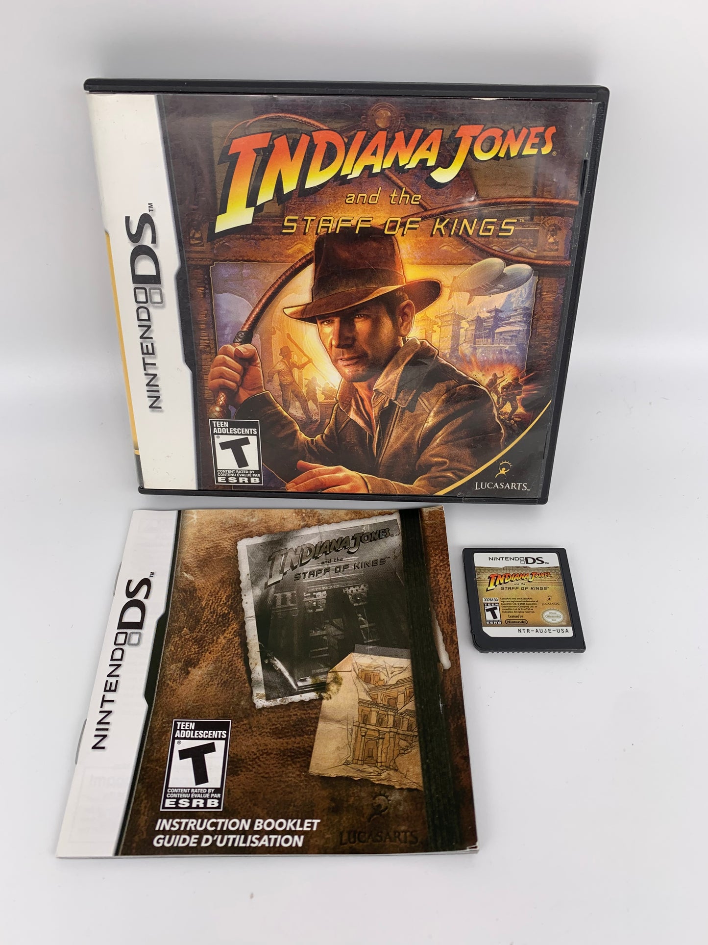 PiXEL-RETRO.COM : NINTENDO DS (DS) COMPLETE CIB BOX MANUAL GAME NTSC INDIANA JONES AND THE STAFF OF KINGS