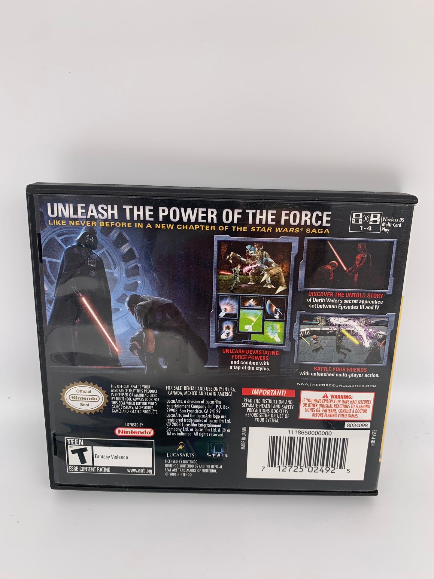 NiNTENDO DS | STAR WARS THE FORCE UNLEASHED