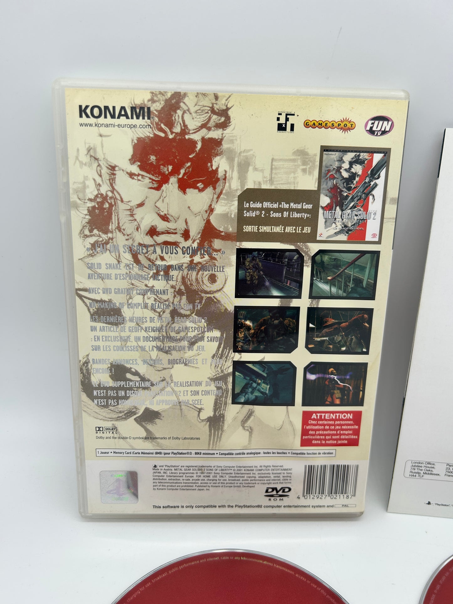 SONY PLAYSTATiON 2 [PS2] | METAL GEAR SOLiD 2 SONS OF LIBERTY