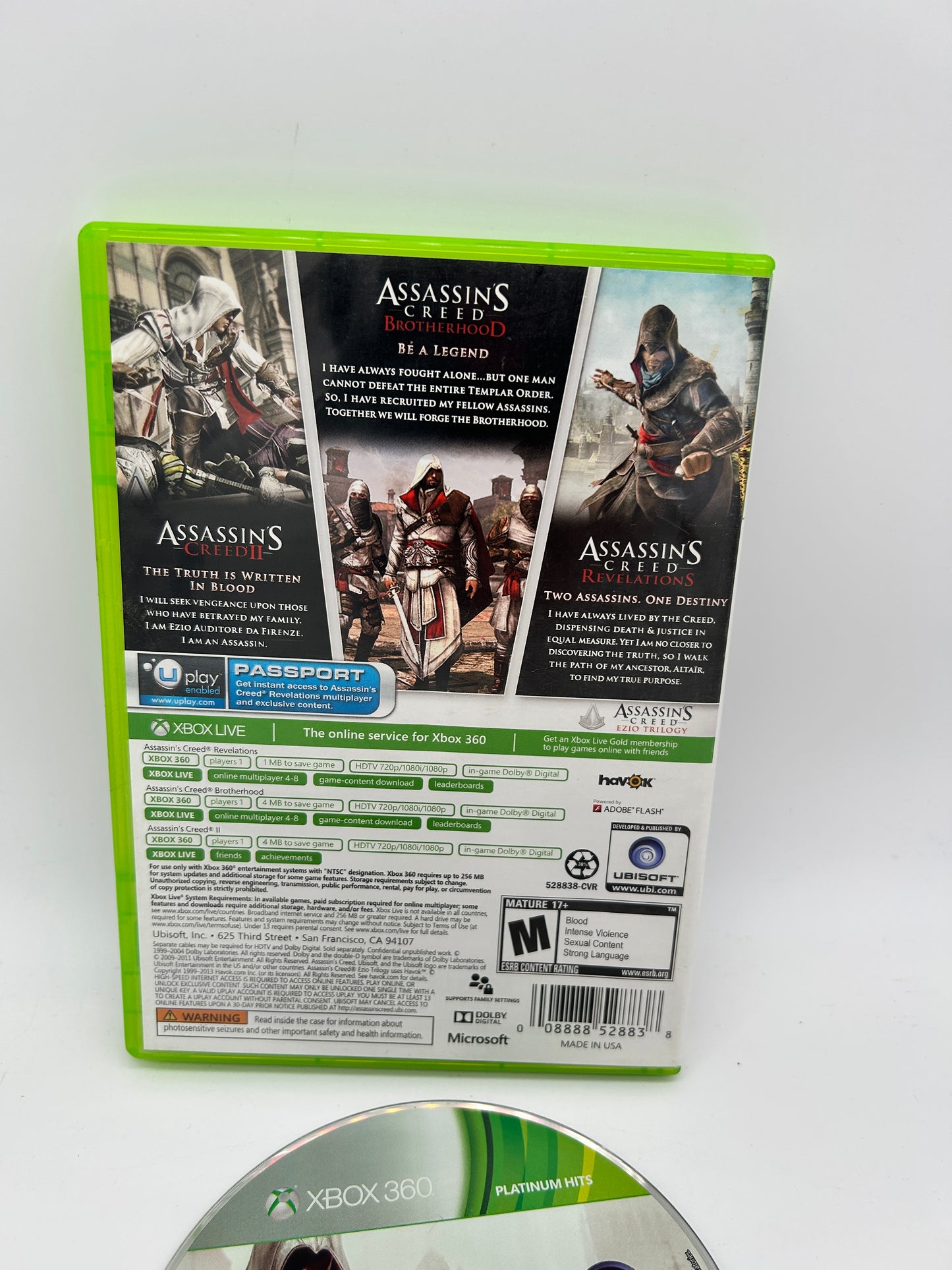 Microsoft XBOX 360 | ASSASSINS CREED EZiO TRiLOGY