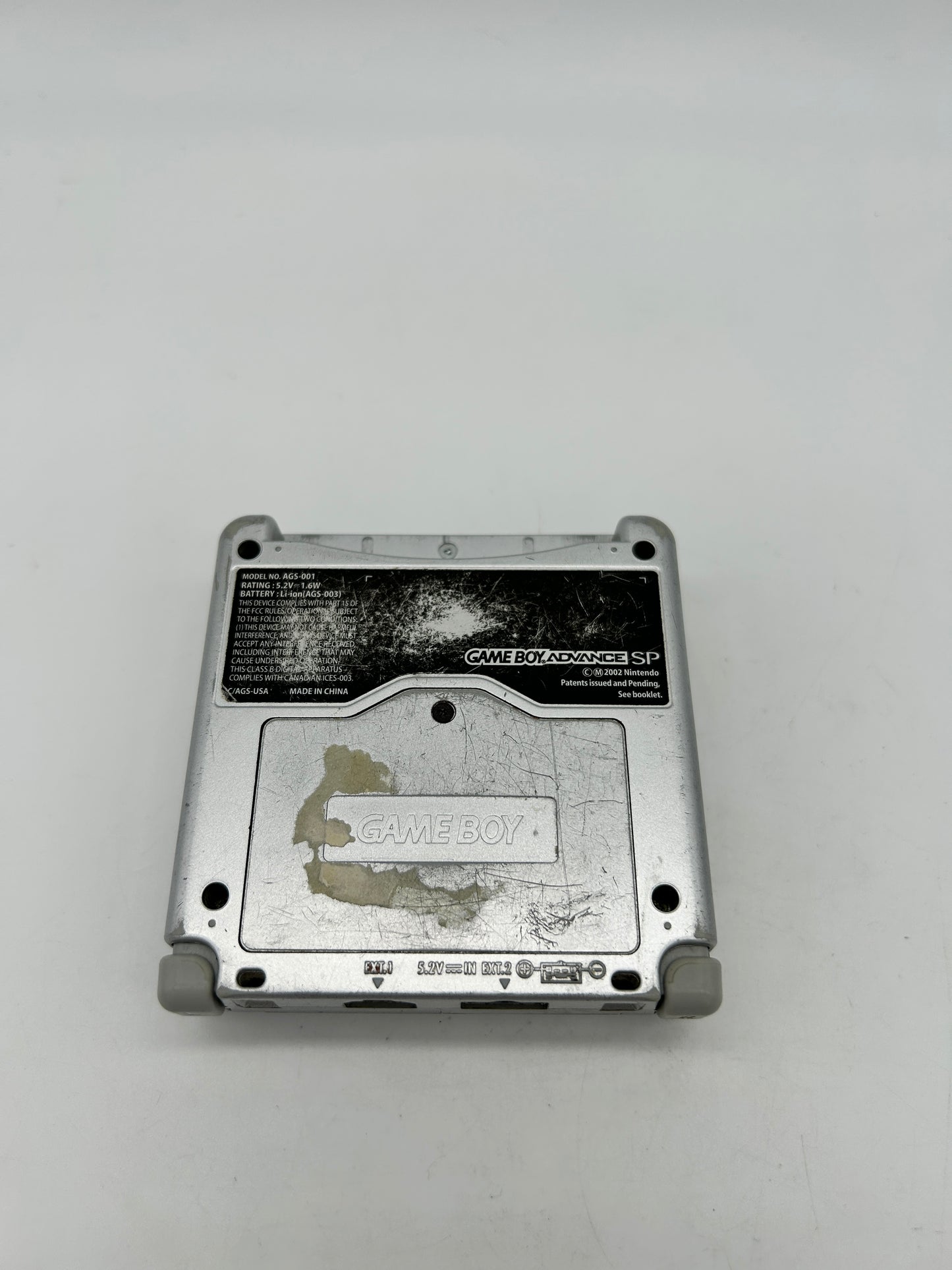 NiNTENDO GAME BOY ADVANCE SP [GBA] CONSOLE | MODEL ARGENT UGS-001