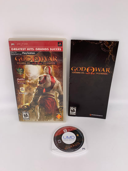 PiXEL-RETRO.COM : SONY PLAYSTATION PORTABLE (PSP) COMPLET CIB BOX MANUAL GAME NTSC GOD OF WAR CHAINS OF OLYMPUS