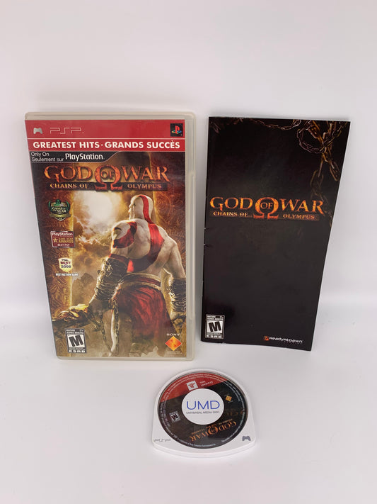 PiXEL-RETRO.COM : SONY PLAYSTATION PORTABLE (PSP) COMPLET CIB BOX MANUAL GAME NTSC GOD OF WAR CHAINS OF OLYMPUS