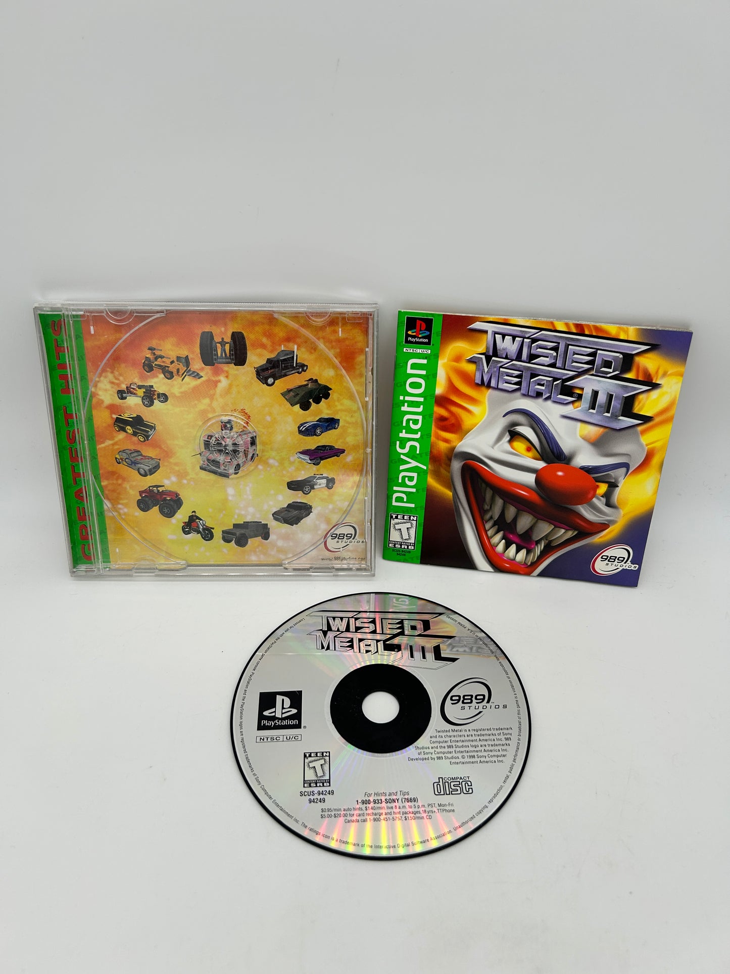 PiXEL-RETRO.COM : SONY PLAYSTATION (PS1) COMPLETE CIB BOX MANUAL GAME NTSC TWISTED METAL III 3