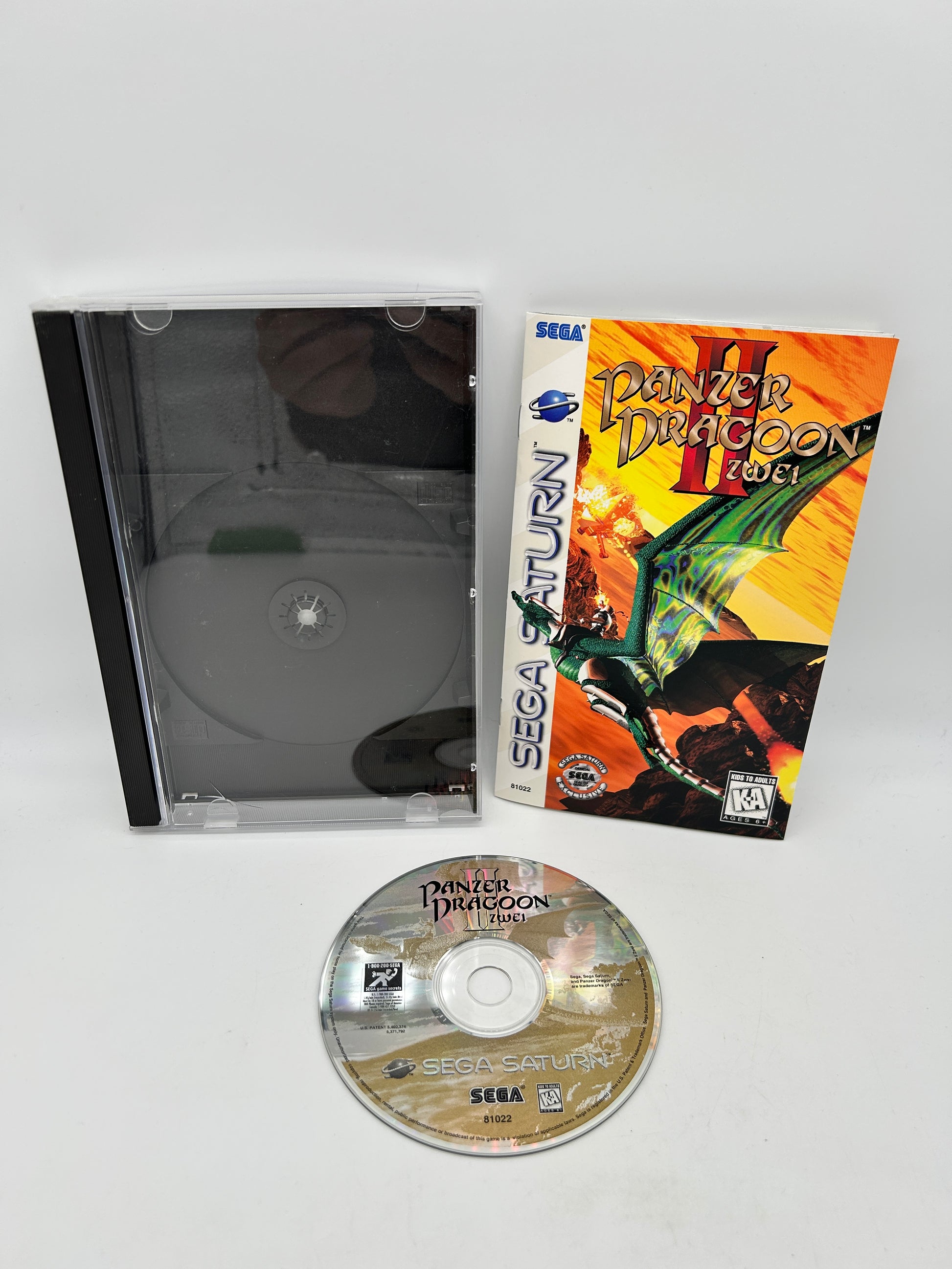 PiXEL-RETRO.COM : SEGA SATURN COMPLETE (CIB) GAME BOX INSTRUCTION MANUAL NTSC PANZER DRAGOON II ZWEI