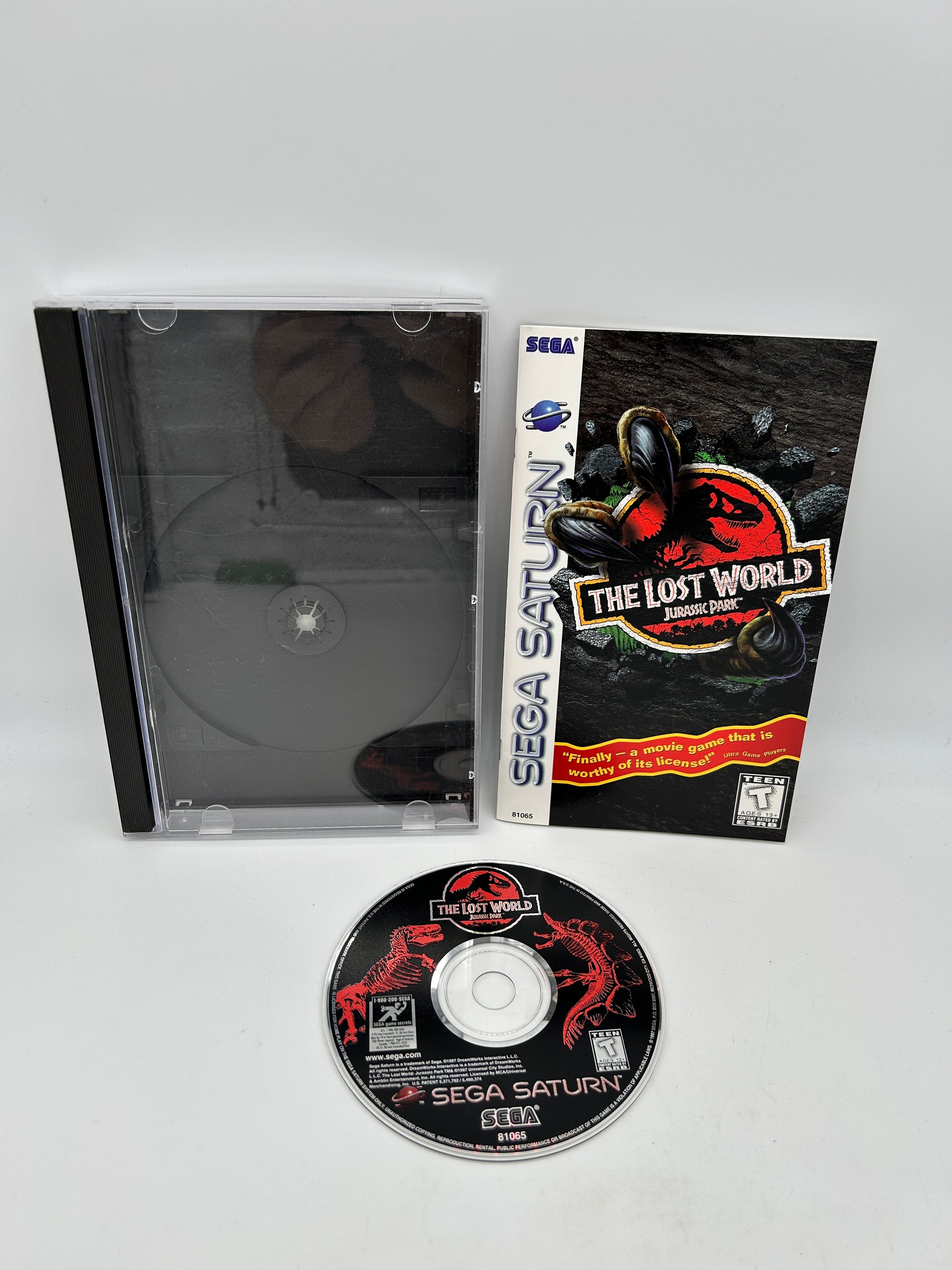 PiXEL-RETRO.COM : SEGA SATURN COMPLETE (CIB) GAME BOX INSTRUCTION MANUAL NTSC THE LOST WORLD JURASSIC PARK