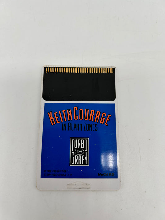 PiXEL-RETRO.COM : TURBOGRAFX16 COMPLETE IN BOX MANUAL GAME NTSC KEITH COURAGE IN ALPHA ZONES