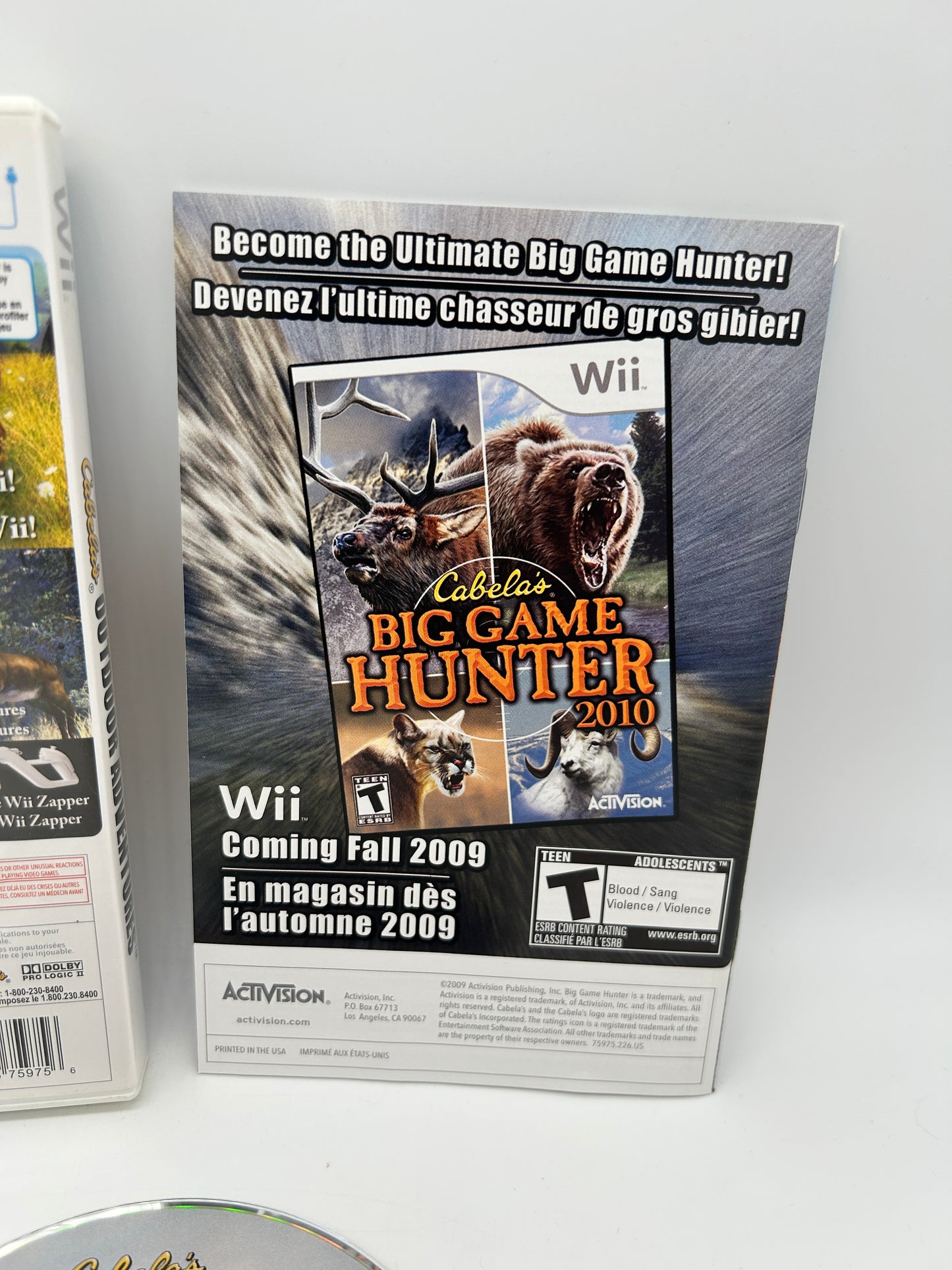 NiNTENDO Wii | CABELAS OUTDOOR ADVENTURES