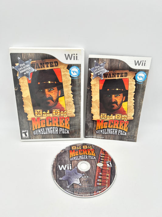 PiXEL-RETRO.COM : NINTENDO WII COMPLET CIB BOX MANUAL GAME NTSC MAD DOG MCCREE GUNSLINGER PACK