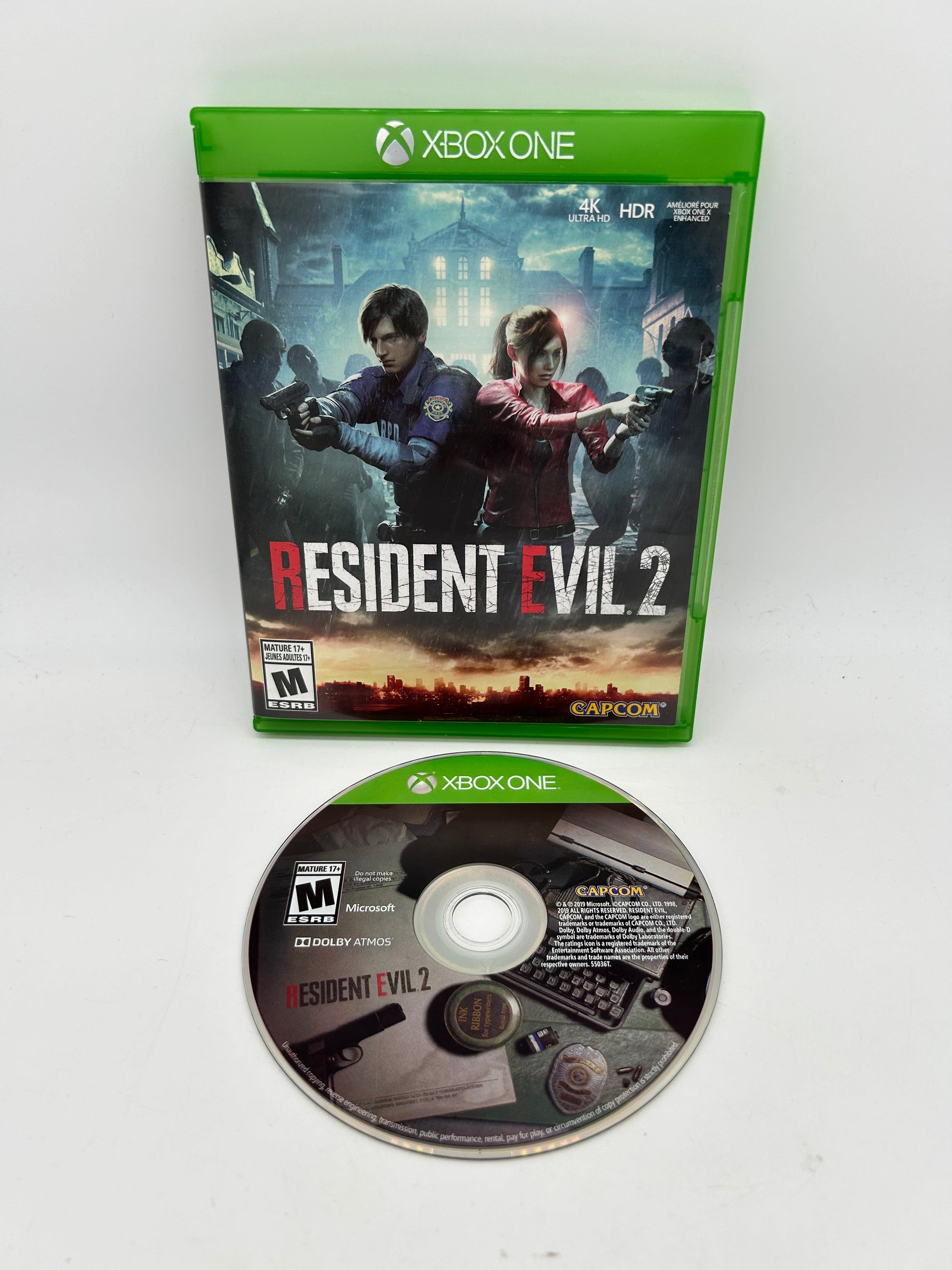 PiXEL-RETRO.COM : MICROSOFT XBOX ONE COMPLETE CIB BOX MANUAL GAME NTSC RESIDENT EVIL 2