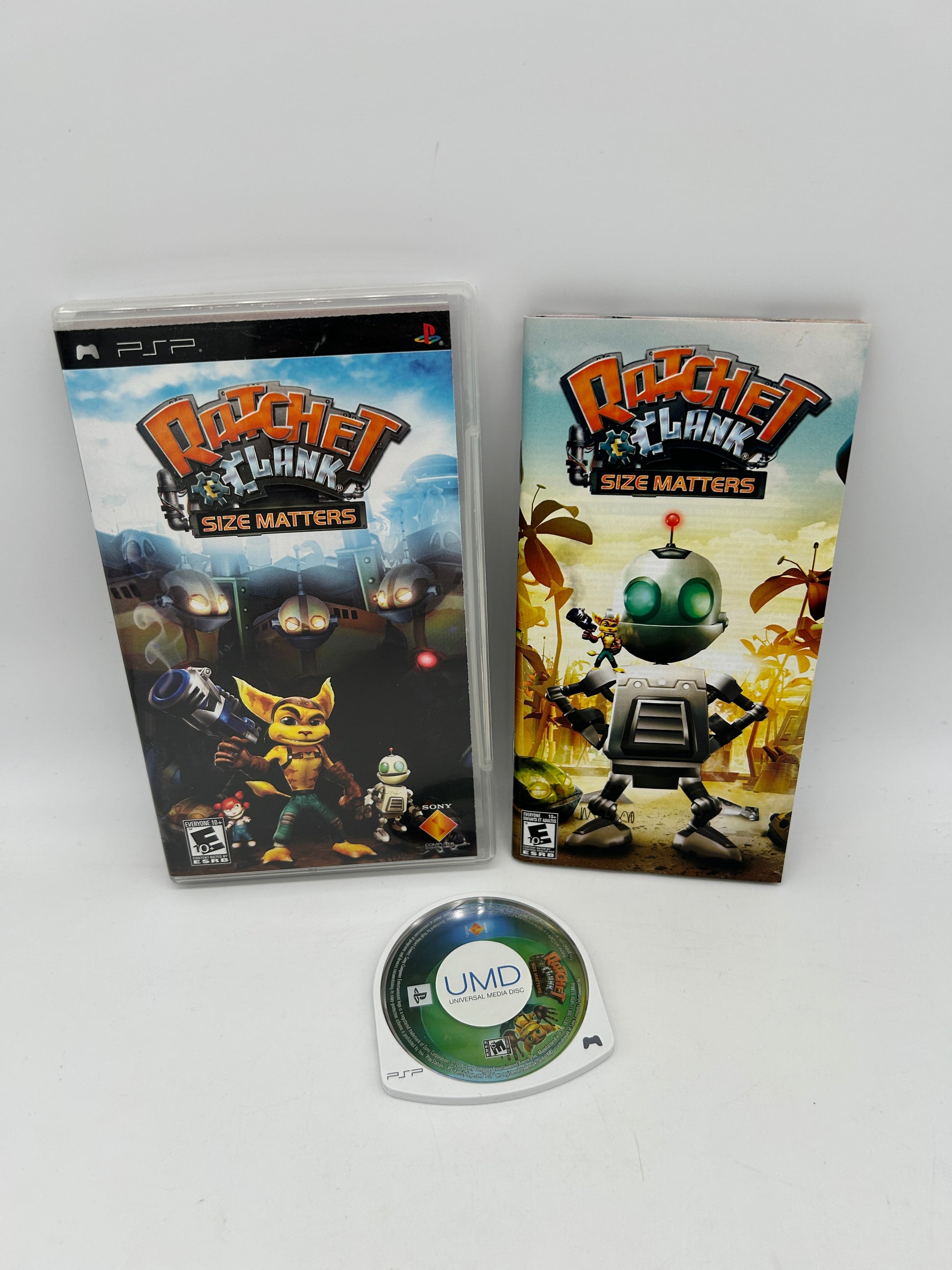 PiXEL-RETRO.COM : SONY PLAYSTATION PORTABLE (PSP) OCOMPLET CIB BOX MANUAL GAME NTSC RATCHET CLANK SIZE MATTERS