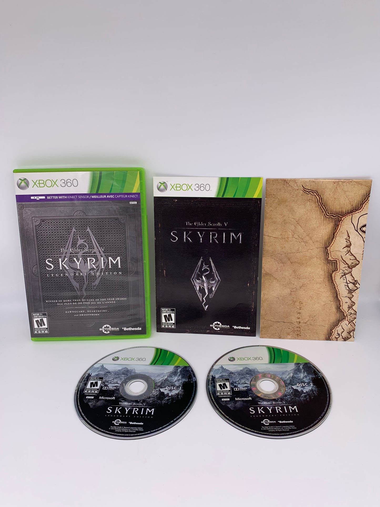 PiXEL-RETRO.COM : MICROSOFT XBOX 360 COMPLETE CIB BOX MANUAL GAME NTSC THE ELDER SCROLL'S V SKIRIM LEGENDARY EDITION EDITION