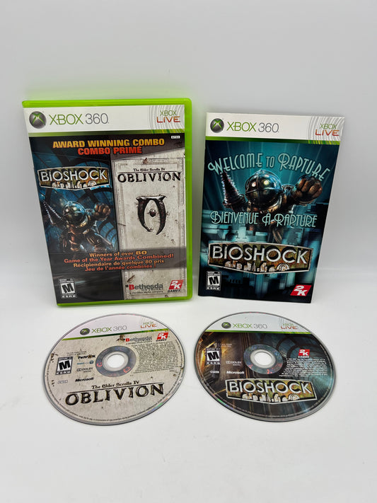 PiXEL-RETRO.COM : MICROSOFT XBOX 360 COMPLETE CIB BOX MANUAL GAME NTSC BIOSHOCK THE ELDER SCROLLS IV OBLIVION