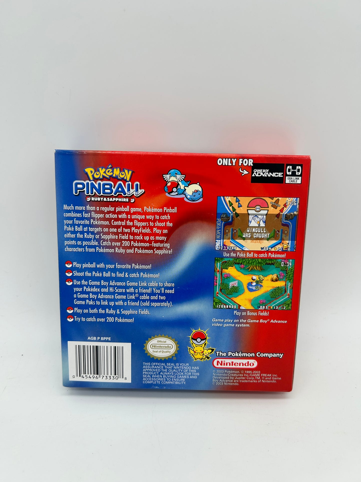 NiNTENDO GAME BOY ADVANCE [GBA] | POKEMON PiNBALL RUBY & SAPPHiRE