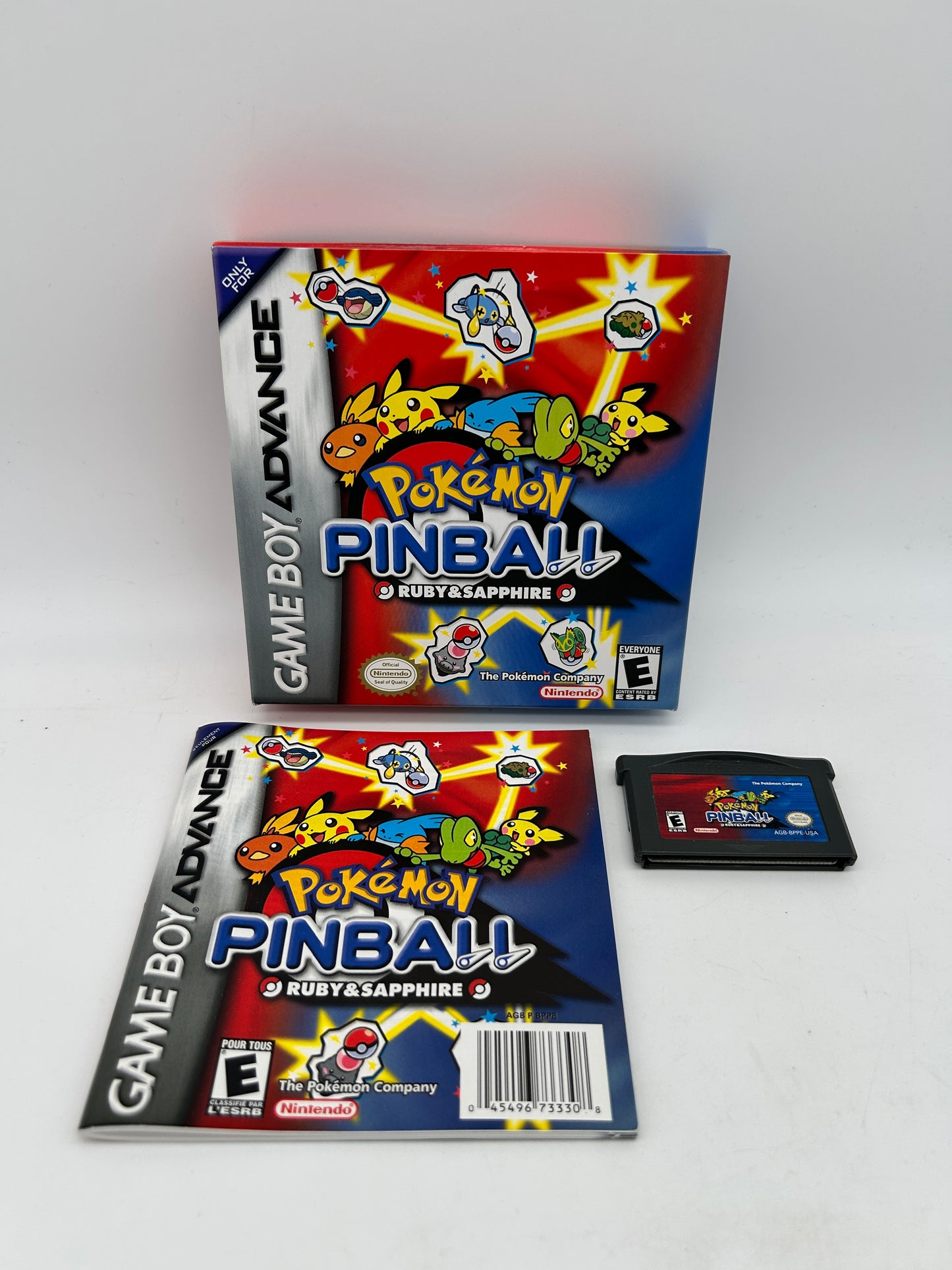 PiXEL-RETRO.COM : GAME BOY ADVANCE GAMEBOY (GBA) COMPLET CIB BOX MANUAL GAME NTSC POKEMON PINBALL RUBY & SAPPHIRE