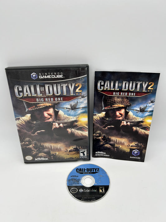 PiXEL-RETRO.COM : NINTENDO GAMECUBE COMPLETE CIB BOX MANUAL GAME NTSC CALL OF DUTY 2 BIG RED ONE