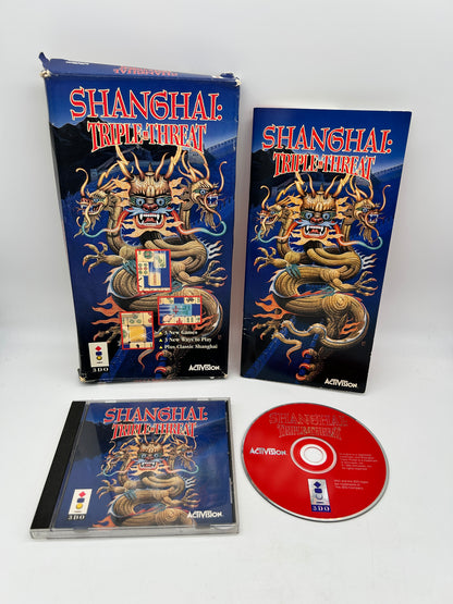 PiXEL-RETRO.COM : 3DO PANASONIC INSTRUCTION MANUAL NTSC GAME COMPLET CIB SHANGHAI TRIPLE THREAT
