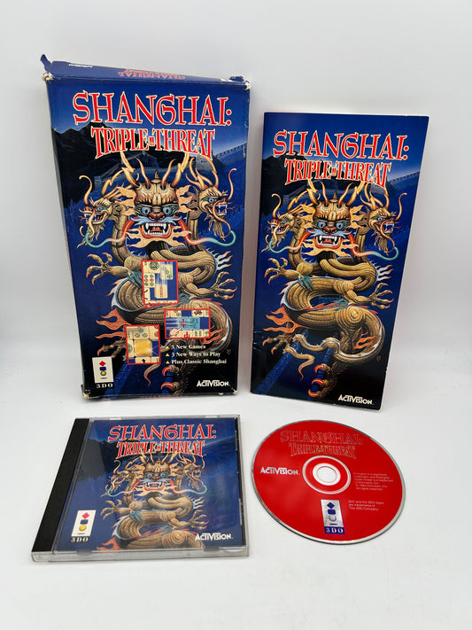 PiXEL-RETRO.COM : 3DO PANASONIC INSTRUCTION MANUAL NTSC GAME COMPLET CIB SHANGHAI TRIPLE THREAT