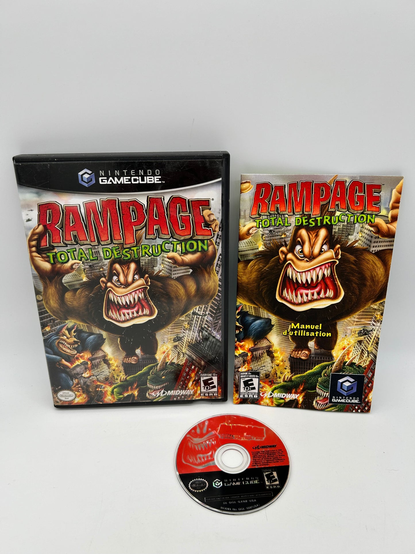 PiXEL-RETRO.COM : NINTENDO GAMECUBE COMPLETE CIB BOX MANUAL GAME NTSC RAMPAGE TOTAL DESTRUCTION