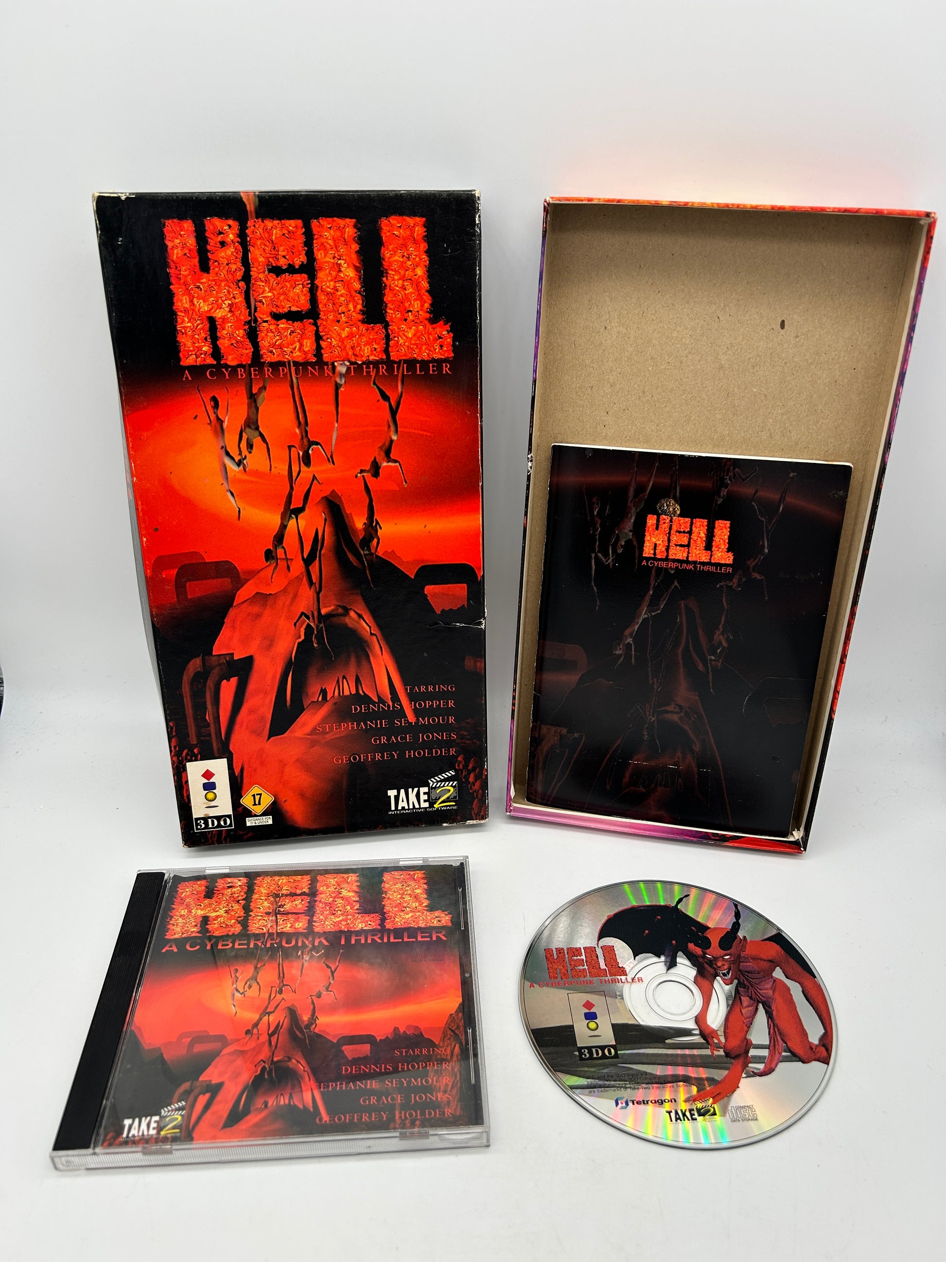 PiXEL-RETRO.COM : 3DO PANASONIC INSTRUCTION MANUAL NTSC GAME COMPLET CIB HELL A CYBERPUNK THRILLER