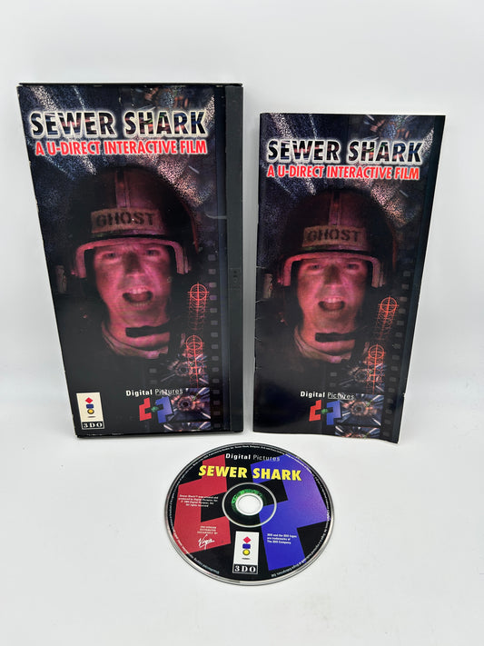 PiXEL-RETRO.COM : 3DO PANASONIC INSTRUCTION MANUAL NTSC GAME COMPLET CIB SEWER SHARK A U-DIRECT INTERACTIVE FILM
