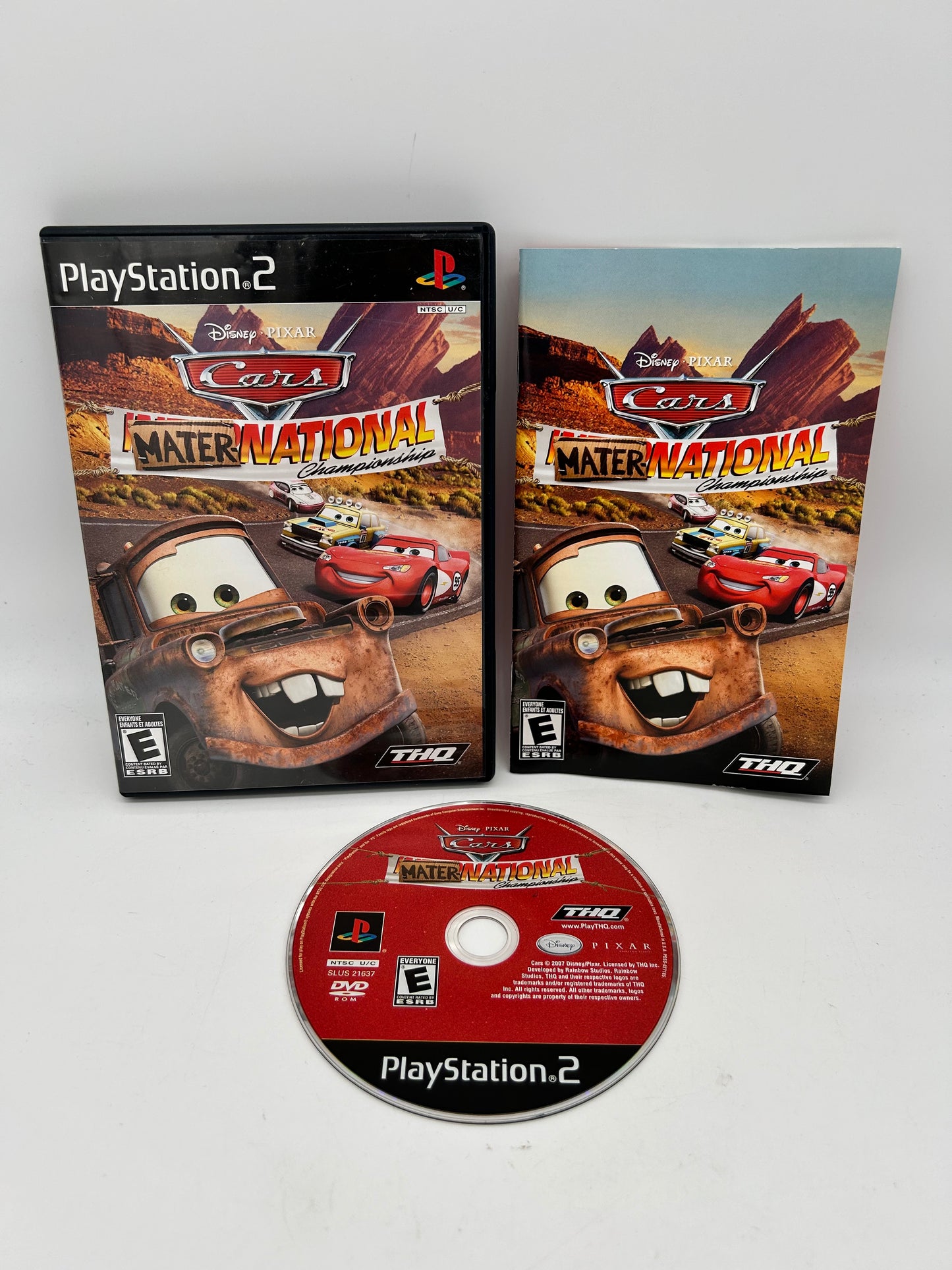 PiXEL-RETRO.COM : SONY PLAYSTATION 2 (PS2) COMPLET CIB BOX MANUAL GAME NTSC CARS MATER-NATIONAL CHAMPIONSHIP