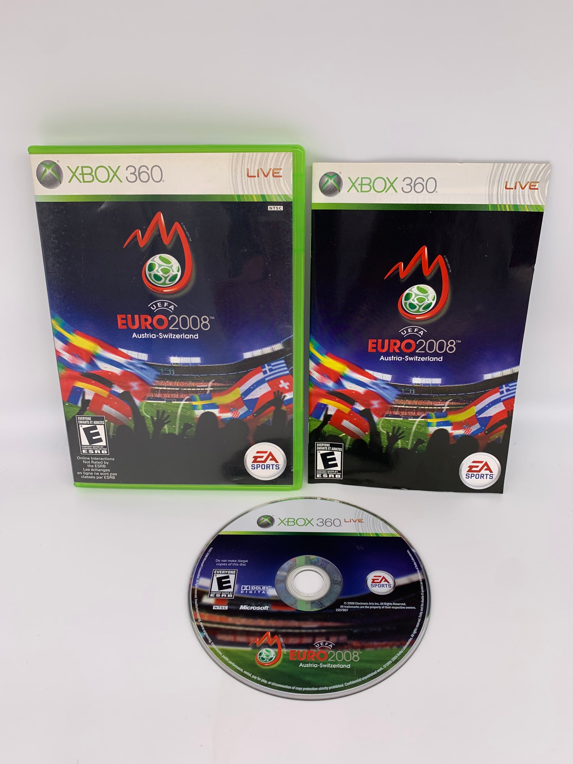 PiXEL-RETRO.COM : MICROSOFT XBOX 360 COMPLETE CIB BOX MANUAL GAME NTSC UEFA EURO 2008