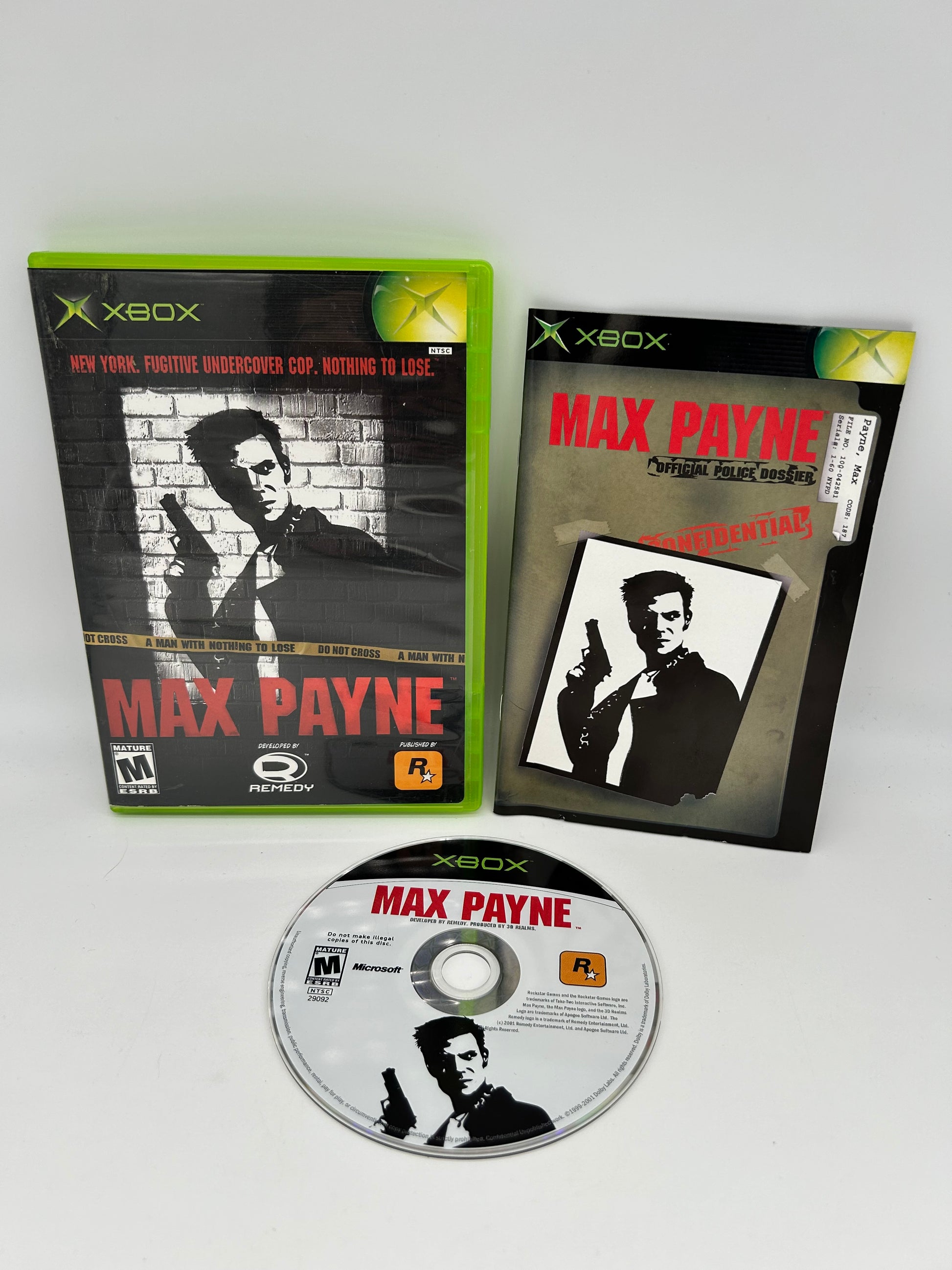 PiXEL-RETRO.COM : MICROSOFT XBOX COMPLETE CIB BOX MANUAL GAME NTSC MAX PAYNE