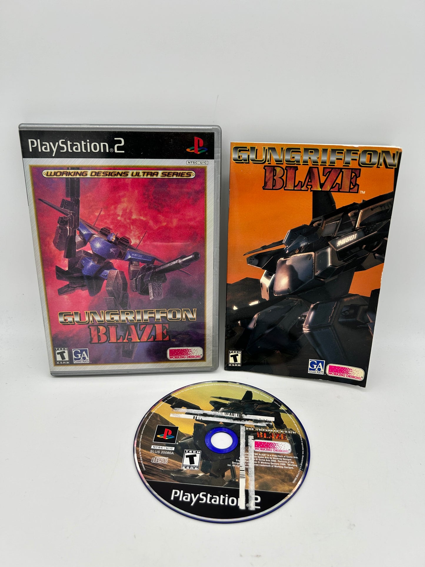 PiXEL-RETRO.COM : SONY PLAYSTATION 2 (PS2) COMPLET CIB BOX MANUAL GAME NTSC GUNGRIFFON BLAZE