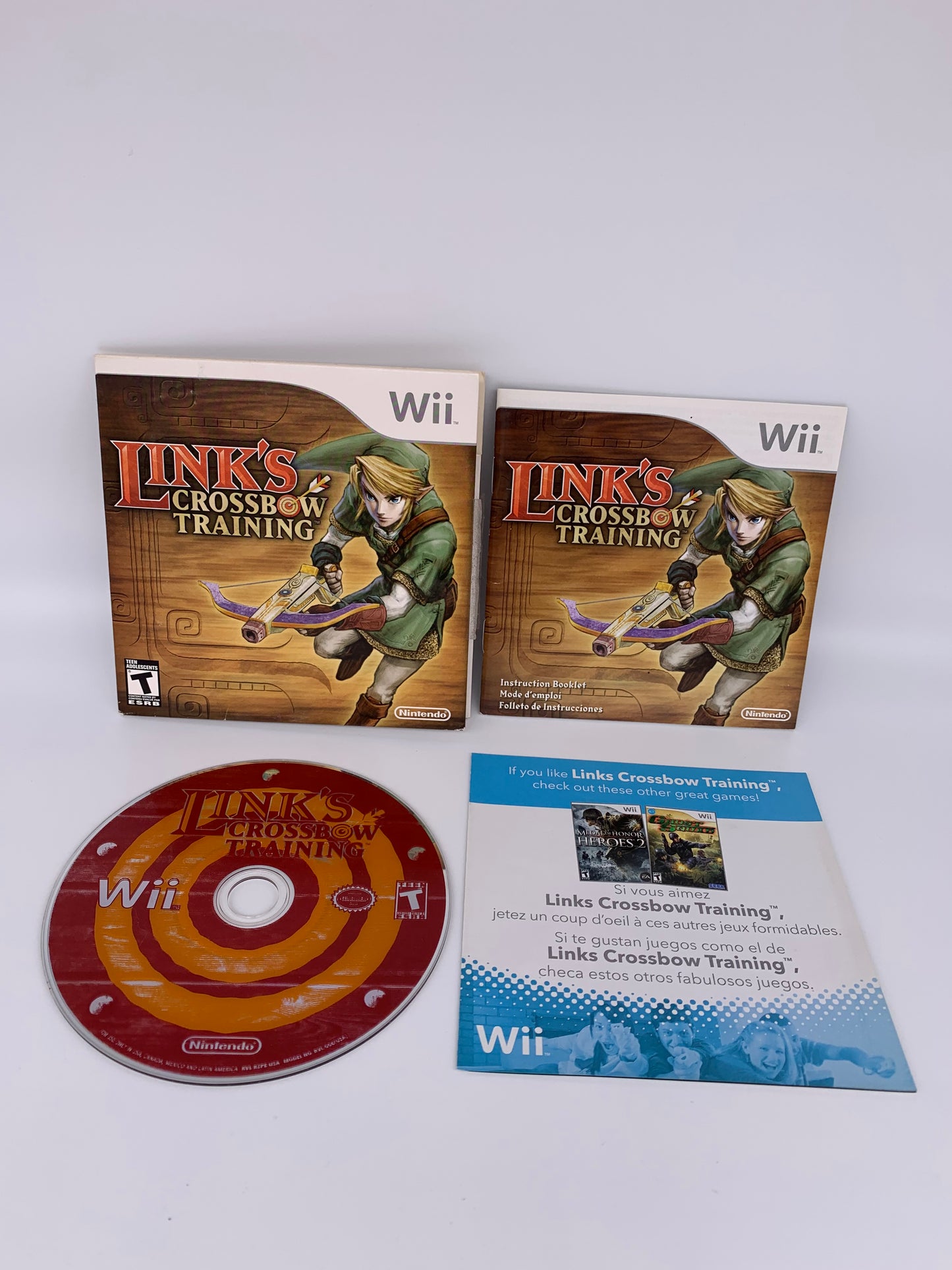 PiXEL-RETRO.COM : nintendo wii link's crossbow training complete box manual game ntsc