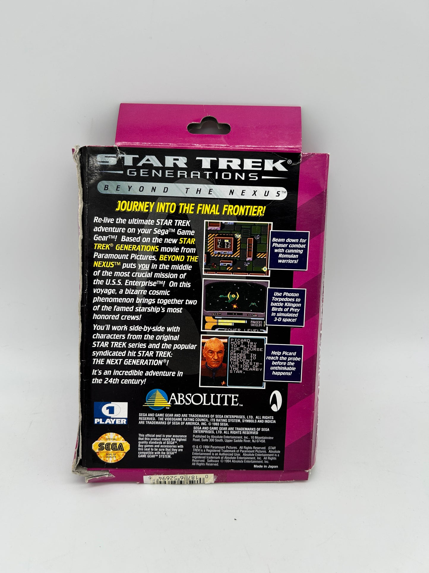 SEGA GAME GEAR | STAR TREK GENERATiONS BEYOND THE NEXUS