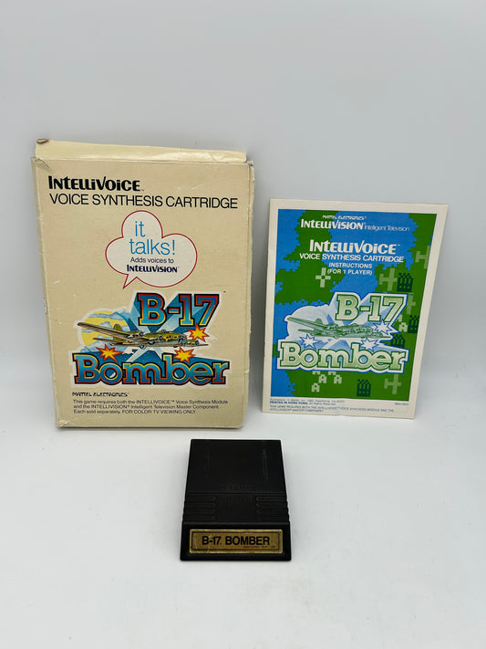 PiXEL-RETRO.COM : INTELLIVISION GAME, OVERLAY, BOX, INSTRUCTION MANUAL, COMPLET CIB NTSC B-17 BOMBER