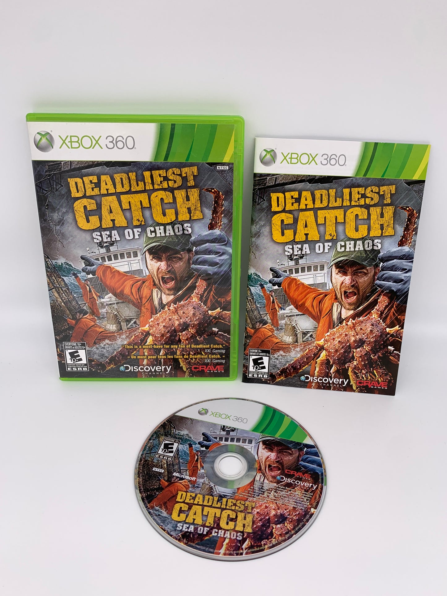 PiXEL-RETRO.COM : MICROSOFT XBOX 360 COMPLETE CIB BOX MANUAL GAME NTSC DEADLIEST CATCH SEA OF CHAOS